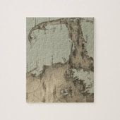  kaart van kabeljauw (1885) legpuzzel (Verticaal)