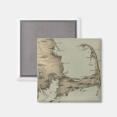  kaart van kabeljauw (1885) magneet (Voorkant / Achterkant)