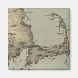  kaart van kabeljauw (1885) magneet