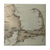  kaart van kabeljauw (1885) tegeltje (Voorkant)