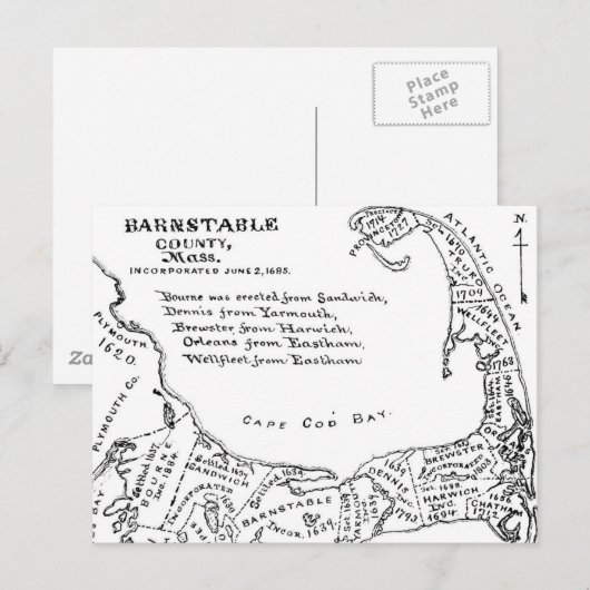  kaart van kabeljauw (1890) (Voorkant / Achterkant)