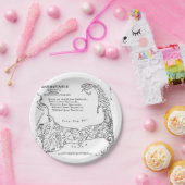  kaart van kabeljauw (1890) papieren bordje (Feest)