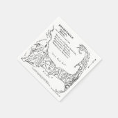  kaart van kabeljauw (1890) servet (Hoek)