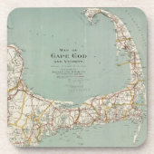 kaart van kabeljauw (1917) bier onderzetter (Voorkant)