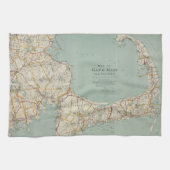  kaart van kabeljauw (1917) theedoek (Horizontaal)