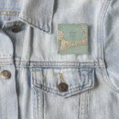 kaart van kabeljauw (1917) vierkante button 5,1 cm (In situ)