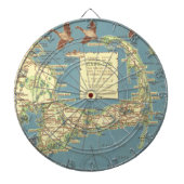 kaart van kabeljauw (1940) dartbord (Voorkant)