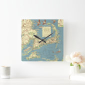  kaart van kabeljauw (1940) vierkante klok (Huis)