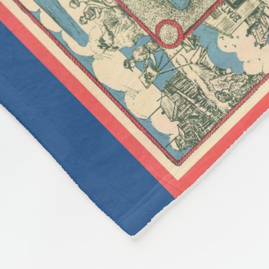  kaart van kabeljauw (1945) fleece deken (Hoek)