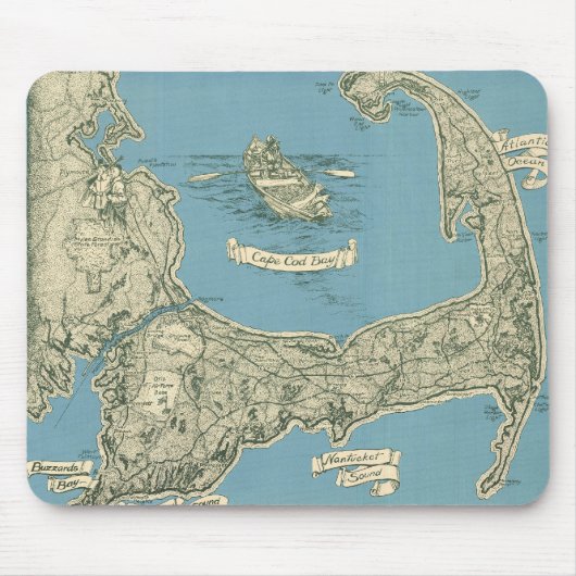  kaart van kabeljauw (1945) muismat (Voorkant)