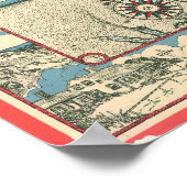  kaart van kabeljauw (1945) poster (Hoek)