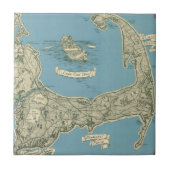  kaart van kabeljauw (1945) tegeltje (Voorkant)