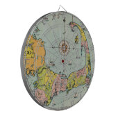 kaart van kabeljauw dartbord (Voorkant Links)