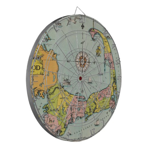  kaart van kabeljauw dartbord (Voorkant Links)