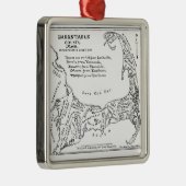  kaart van kabeljauw metalen ornament (Rechts)