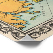  kaart van kabeljauw poster (Hoek)