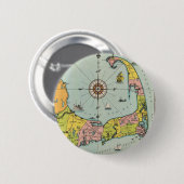 kaart van kabeljauw ronde button 5,7 cm (Voorkant /achterkant)