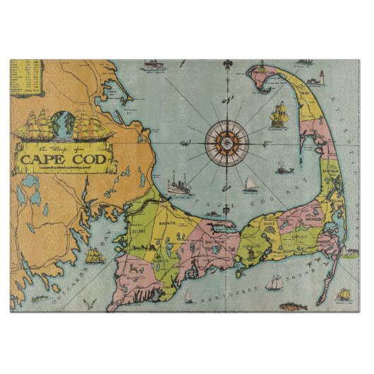  kaart van kabeljauw snijplank (Voorkant)