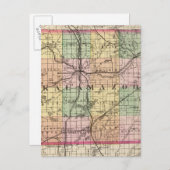 Kaart van Kalamazoo County, Michigan (Voorkant / Achterkant)