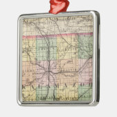 Kaart van Kalamazoo County, Michigan Metalen Ornament (Links)