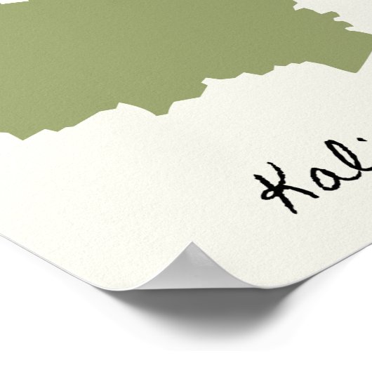 Kaart van Kalimantan Poster (Hoek)