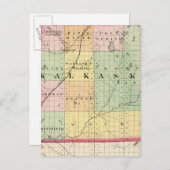 Kaart van Kalkaska County, Michigan (Voorkant / Achterkant)