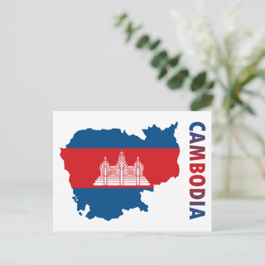 Kaart van Kambodja (Staand voorkant)