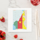 Kaart van Kameroen papier servetten (Insitu)