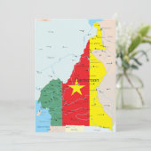 Kaart van Kameroense uitnodigingen (Staand voorkant)