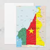 Kaart van Kameroense uitnodigingen (Voorkant / Achterkant)