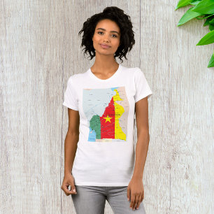 Kaart van Kameroense vrouwen T-shirt