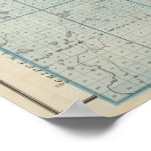 Kaart van Kandiyohi County, Minnesota Poster (Hoek)