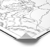  kaart van Kansas (1859) BW Poster (Hoek)