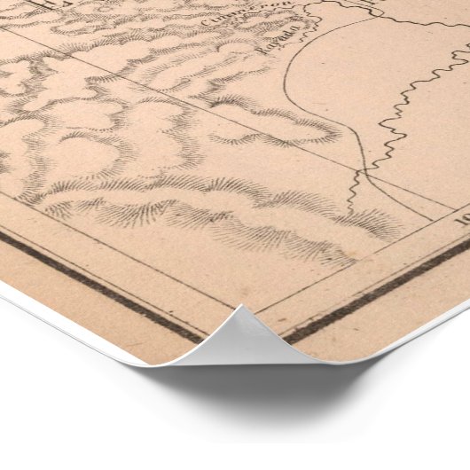  kaart van Kansas (1859) Poster (Hoek)