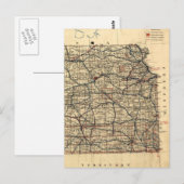  kaart van Kansas (1884) (Voorkant / Achterkant)