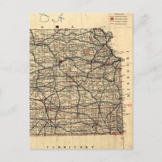  kaart van Kansas (1884) (Voorkant)