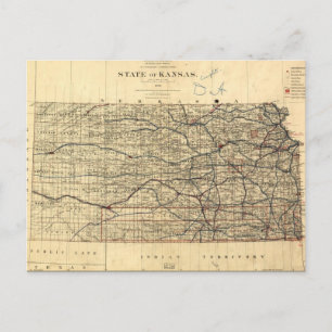 kaart van Kansas (1884)