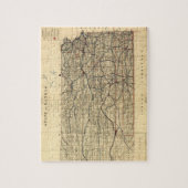  kaart van Kansas (1884) Legpuzzel (Verticaal)