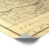  kaart van Kansas (1884) Poster (Hoek)