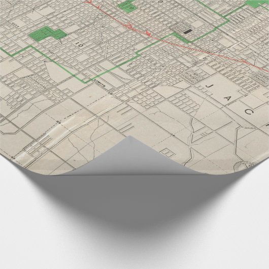  kaart van Kansas (1893) Cadeaupapier (Hoek)