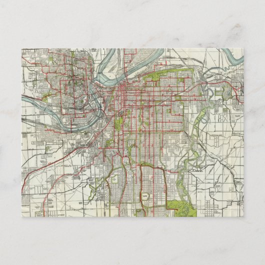 kaart van Kansas City Missouri (1920) (Voorkant)