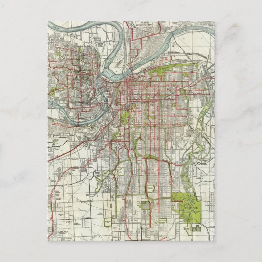 kaart van Kansas City Missouri (1920) (Voorkant)