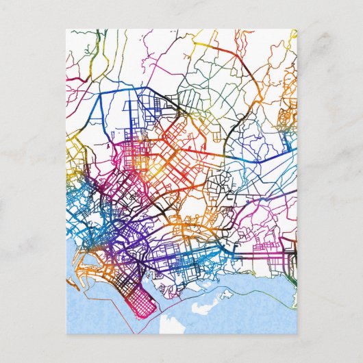 Kaart van Karachi Pakistan (Voorkant)