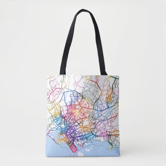 Kaart van Karachi Pakistan Tote Bag (Voorkant)