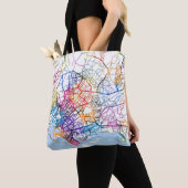 Kaart van Karachi Pakistan Tote Bag (Dichtbij)