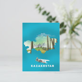 Kaart van Kazachstan (Staand voorkant)