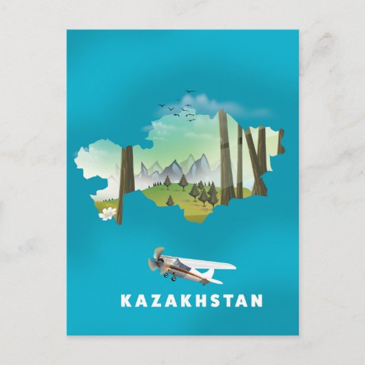 Kaart van Kazachstan (Voorkant)