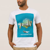 Kaart van Kazachstan T-shirt (Voorkant)