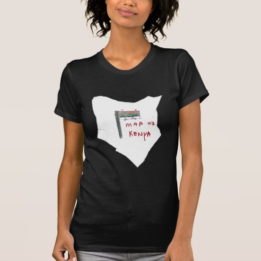 Kaart van Kenia T-shirt (Voorkant)