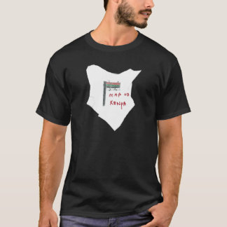 Kaart van Kenia T-shirt